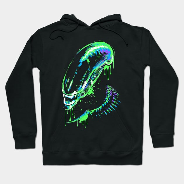 Colorful Xenomorph Hoodie by IlonaHibernis